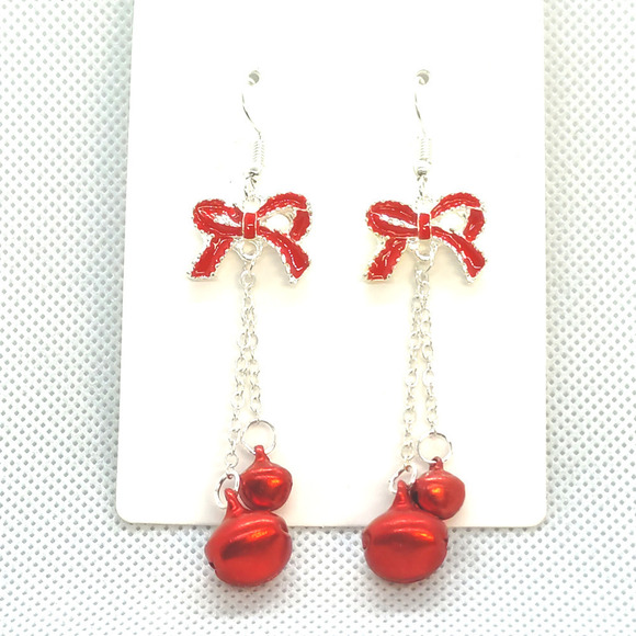5/$25 Sale Christmas BELLS Earrings Christmas Earrings HOLIDAY DANGLE EARRINGS - Picture 2 of 16